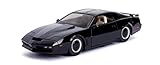 Jada Toys 253255000 Knight Rider K.I.T.T. - 1982 Pontiac Trans AM Modellauto, 1:24, mit Lauflicht, Detail-Innenraum, Türen und Motorhaube zum Öffnen, schwarz