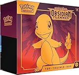 Pokémon-Sammelkartenspiel: Top-Trainer-Box Karmesin & Purpur – Obsidianflammen (9 Boosterpacks, 1 holografische Vollbild-Promokarte & Premium-Zubehör)