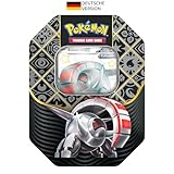 Pokémon-Sammelkartenspiel: Tin-Box Karmesin & Purpur – Paldeas Schicksale – Eisenrad-ex (1 holografische Promokarte & 4 Boosterpacks)