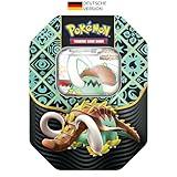 Pokémon-Sammelkartenspiel: Tin-Box Karmesin & Purpur – Paldeas Schicksale – Riesenzahn-ex (1 holografische Promokarte & 4 Boosterpacks)