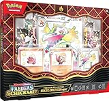 Pokémon-Sammelkartenspiel: Karmesin & Purpur – Paldeas Schicksale: Premium-Kollektion Skelokrok-ex (3 geprägte holografische Promokarten, 1 überdimensionale Promokarte & 8 Boosterpacks)