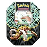 Pokémon-Sammelkartenspiel: Tin-Box Karmesin & Purpur – Paldeas Schicksale – Riesenzahn-ex (1 holografische Promokarte & 4 Boosterpacks)