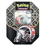 Pokémon-Sammelkartenspiel: Tin-Box Karmesin & Purpur – Paldeas Schicksale – Eisenrad-ex (1 holografische Promokarte & 4 Boosterpacks)