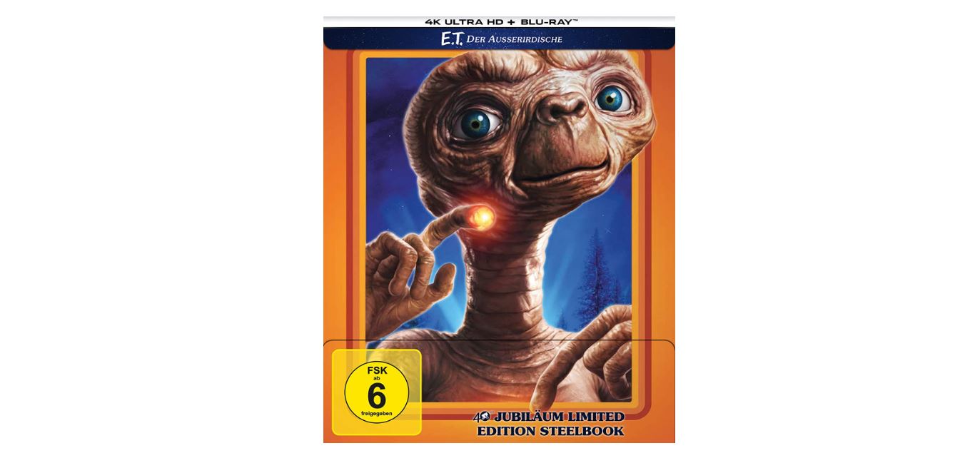 E.T. - Der Außerirdische im 4K Steelbook bei .de für 30 EUR  bestellbar 